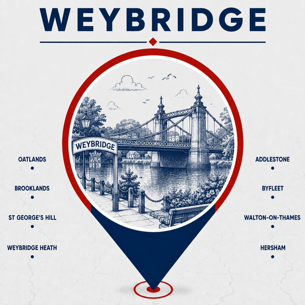 Emergency electrician coverage across Weybridge and surrounding areas