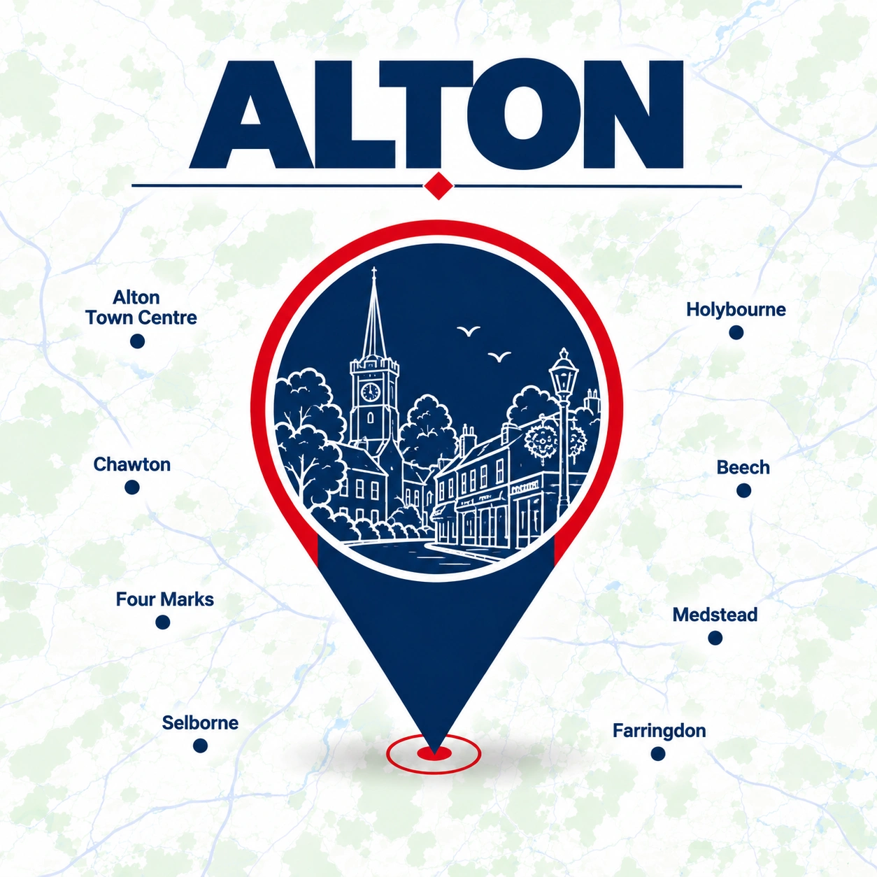 Emergency electrician coverage map for Alton and surrounding areas