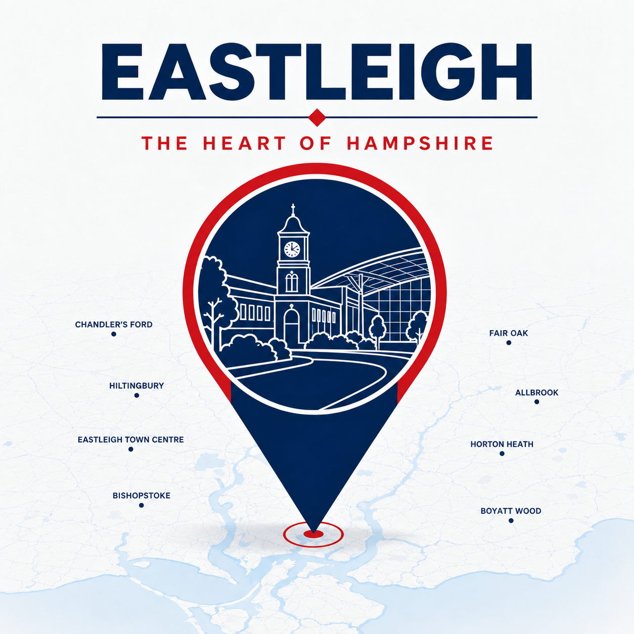 Emergency electrician coverage map for Eastleigh and surrounding areas