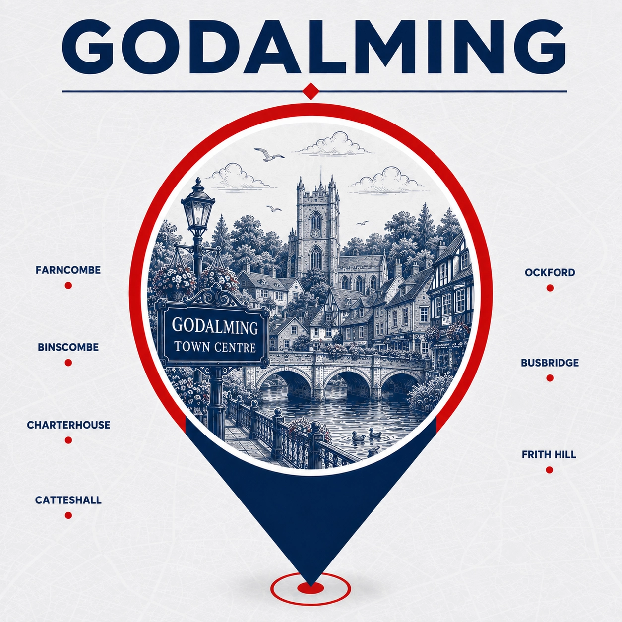 Emergency electrician coverage across Godalming and nearby areas