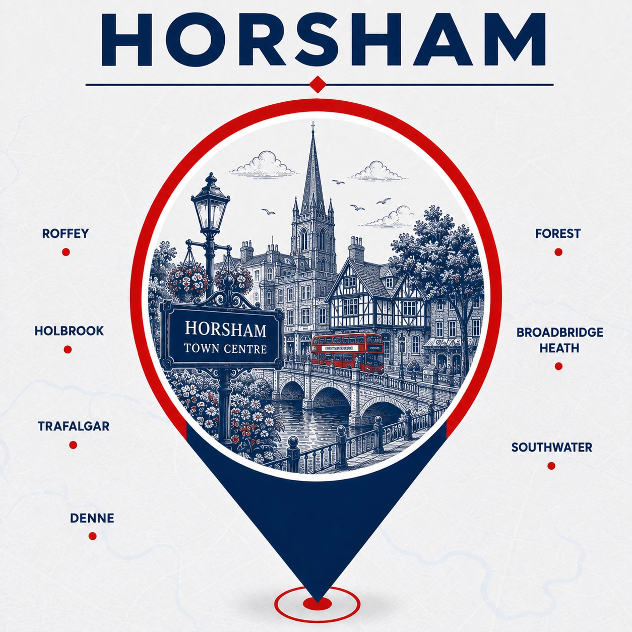 Emergency electrician coverage across Horsham and nearby areas